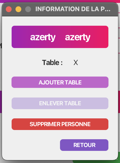 informations d'une personne